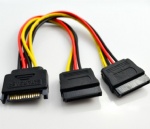 sata 15 pin 1 male to 2 female cable
